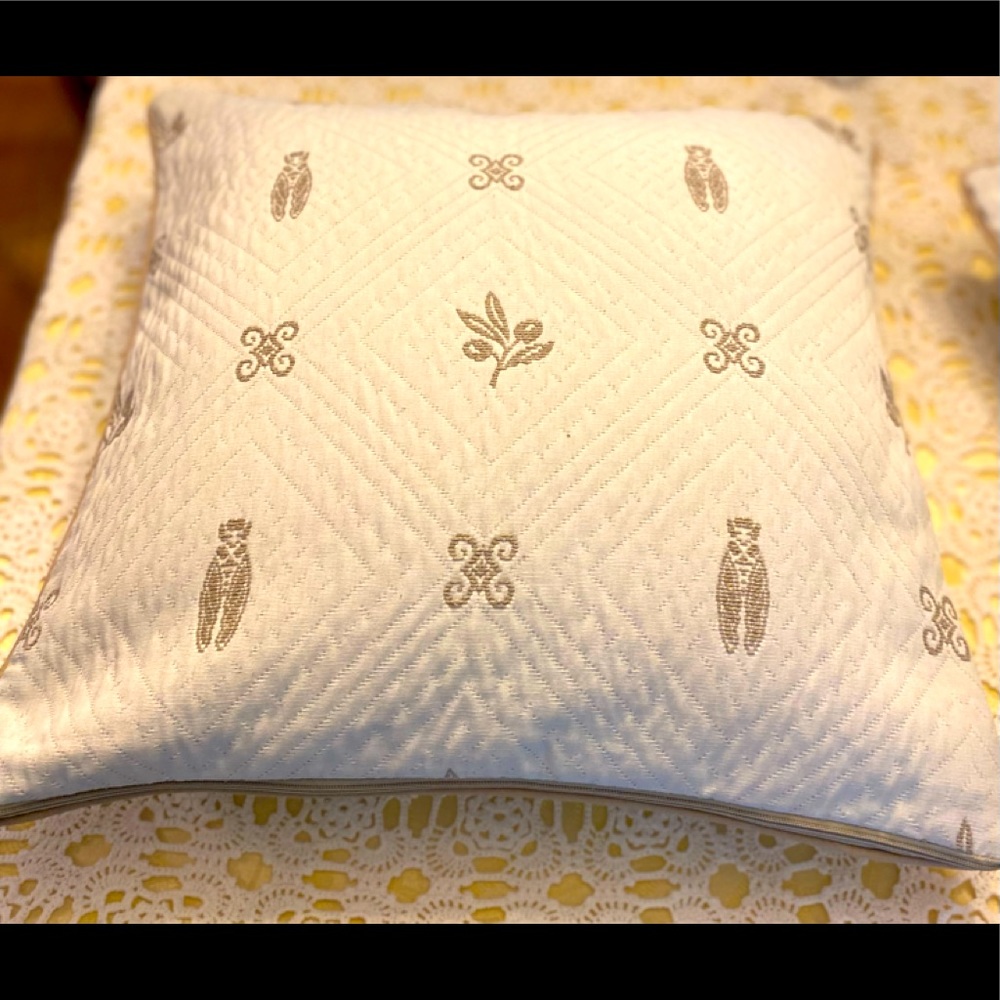 PROVENÇAL QUILTED FABRIC PILLOW COVERS (2)